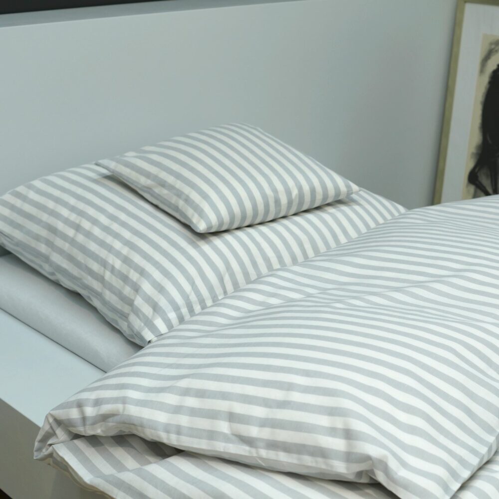 Bettwäsche Traumflachs Sonno in weiß/platin